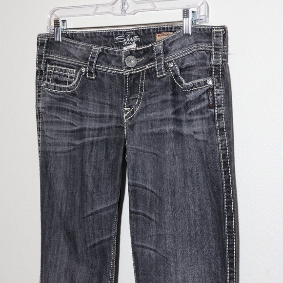 Silver Jeans Gray Slim Bootcut McKenzie Low Rise Jeans SIZE 30/32 - Picture 11 of 14